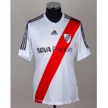 White and red No.9 replica River Plate short-sleeved shirt