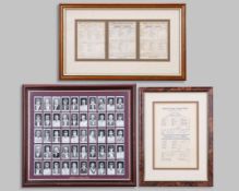 Alec Bedser autographed Notts CCC scorecard presentation on breaking Test wicket record