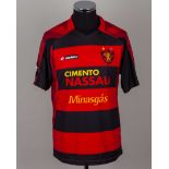 Red and black No.10 replica Recife short-sleeved shirt, 2007-08