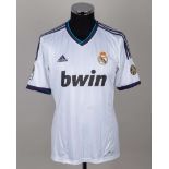 White and blue Real Madrid short-sleeved shirt