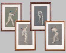 After Albert Chevallier Tayler four cricket prints