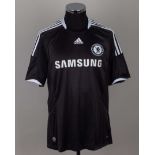 A black and white replica Chelsea short-sleeved shirt