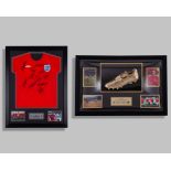 Red England autographed 2010 shirt