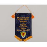 Blue and yellow Scotland v. England pennant, 2017