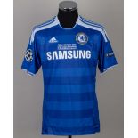 Didier Drogba blue No.11 Chelsea v. Bayern Munich commemorative short-sleeved shirt, 2012