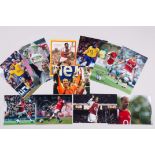 A collection of forty-three autographed Arsenal photographs