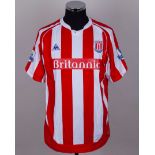 James Beattie red and white No.9 Stoke City short-sleeved shirt, 2009-10