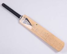 England v. West Indies 1991 5th Test match autographed Duncan Fearnley cricket bat