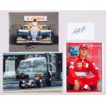 Three Formula 1 driver autographs