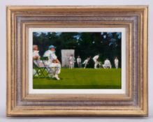 John Haskins (British, B.1938) Watching from the Boundary