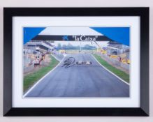 Nigel Mansell Signed “Ayrton Senna Wheel-to-Wheel” Framed Print