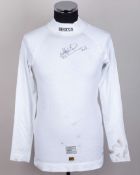 Nigel Mansell Signed 2025 Goodwood Festival of Speed Used Nomex Top, Leggings & Socks