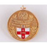Sammy Lee 9ct gold and enamel Football League Champions medal, 1981-82