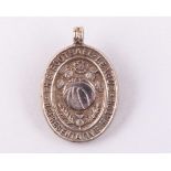 Silver Football League representative medal awarded to Andy Malcolm of West Ham United, 1958