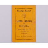 Leeds United v. Chelsea match programme, 10th October 1955