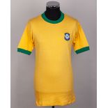 Pele a yellow and green No.10 Brazil short-sleeved shirt