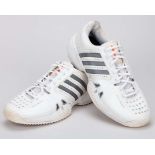 Andy Murray 2013 Wimbledon Final: &nbsp;a pair white Adidas Barricade adituff tennis shoes