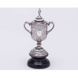 A rare miniature silver F.A.Cup Final trophy, Birmingham, 1907
