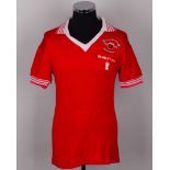 Mickey Thomas red No.11 Manchester United F.A.Cup Final match worn short-sleeved shirt, 1979