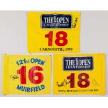 Nick Faldo autographed 121st British Open Championship Muirfield 1992 hole 16 pin flag