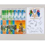 Australia v. South Africa 2002 banner, autographed by fifteen of the Australian players&nbsp;