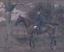 AFTER GEORGE ALGERNOON FOTHERGILL (ENGLISH 1868-1945)  THE SQUIRE  Hand painted lithograph, 37 x