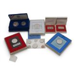 Silver Coins, Medals and Ingots to include United States 1896-1996 Liberty Coins cased with