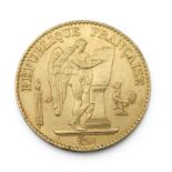 France Third Republic (1870-1940) 20 Francs 1876 Obverse Standing Genius writing the Constitution,