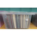 A boxed lot of 13 stamp albums labelled C-E to include stamps from Canada, Denmark and Egypt