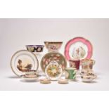 A collection of Coalport including 'London-shape' teacup and saucer, mainly 19th century