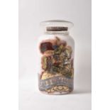 A large Victorian apothecary glass shop window display jar, circa 1880