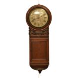 A 19th century mahogany drop-dial wall clock/timepiece by Davison Brothers, London