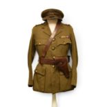 WW2 British Officer's Tunic with Sam Browne belt etc - Lt. Nyilassy