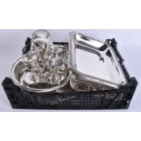 A Collection of Silver Plate items including 2 Covered Serving Dishes, Egg Cruet, 2 Cream Jugs, 2