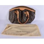 A LOUIS VUITTON LEATHER BAG. 42 cm x 28 cm.