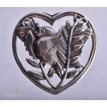 A SILVER BROOCH. 8.5 grams. 3.25 cm x 3.25 cm.