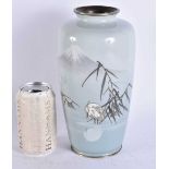 A LOVELY LATE 19TH CENTURY JAPANESE MEIJI PERIOD CLOISONNE ENAMEL VASE Attributed to the workshop of