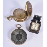 A 19th Century Remontoir pocket watch together with a Juvenia Sport pocket watch and a compass
