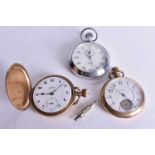 A Hunter Pocket Watch, An Open Face Pocket Watch and a Stopwatch. Not working, SPARES / REPAIRS.