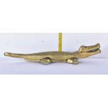 A vintage Brass Crocodile nutcracker