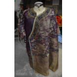 A FINE 19TH CENTURY CHINESE SILK EMBROIDERED GAUZE ROBE Qing. 125 cm x 120 cm.