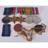 A WWII PALESTINE MEDAL GROUP presented to 5048259 Pte G A Walker N Staff R.
