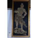 AN 18TH/19TH CENTURY JAPANESE EDO PERIOD EMBROIDERED PANEL OF A WARRIOR. 96 cm x 48 cm, image 90