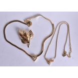 Collection of Christian Dior Gold Tone Jewellery inc. Brooch, Necklace. (3)