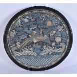 AN 18TH/19TH CENTURY CHINESE KESI SILK BIRD RANK BADGE. 30cm wide.