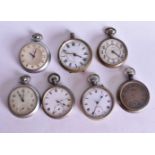 Seven Vintage Pocket Watches. Not working. Largest 5 cm diameter (7)