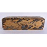 A FINE 18TH/19TH CENTURY JAPANESE EDO PERIOD GOLD LACQUER BOX AND COVER beautifully decorated with