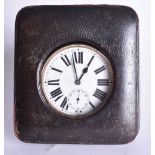 A VICTORIAN GOLIATH CASED POCKET WATCH. Running. 11.5 cm x 10.5 cm, watch 7 cm wide.