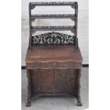 A FINE AND UNUSUALLY LARGE 19TH CENTURY CHINESE HARDWOOD BUREAU Qing, with period but associated