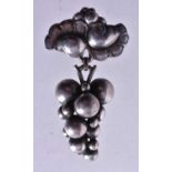 Sterling Silver Georg Jensen Brooch. 26 grams. 7 cm x 4 cm.